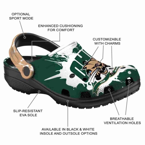 custom ohio bobcats splatter pattern clog new arrival