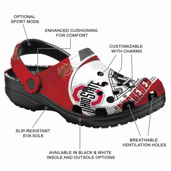 custom ohio state buckeyes football helmet crocs new arrival