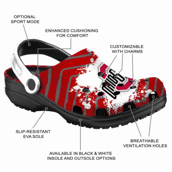 custom ohio state buckeyes zigzag paint burst crocs new arrival