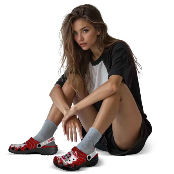 custom ohio state buckeyes zigzag paint burst crocs premium grade