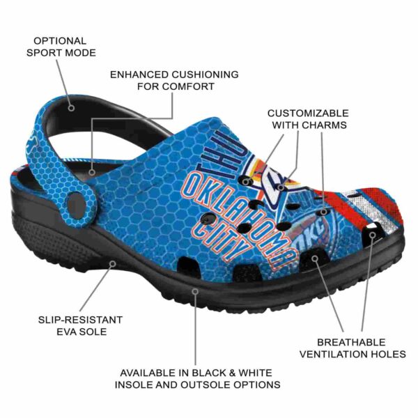 custom oklahoma city thunder contrasting stripes crocs new arrival