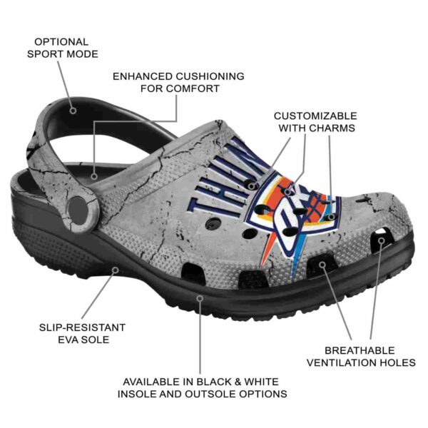 custom oklahoma city thunder cracked texture crocs new arrival