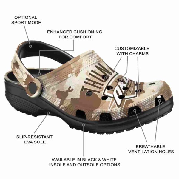 custom oklahoma city thunder desert camo crocs new arrival