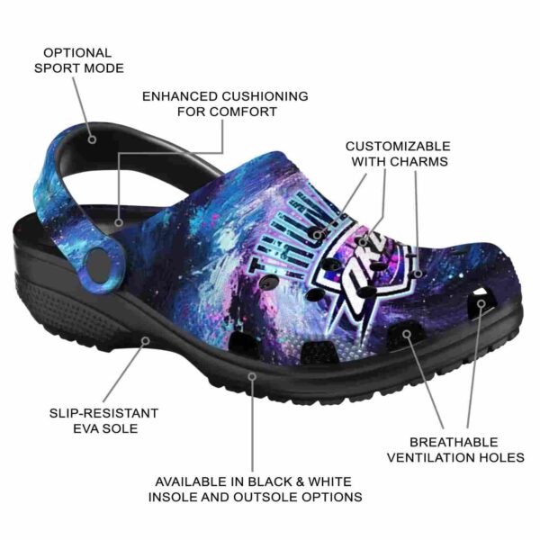 custom oklahoma city thunder galaxy swirl crocs new arrival