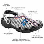 custom oklahoma city thunder pinstripe pattern crocs fashion forward