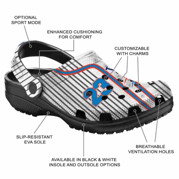 custom oklahoma city thunder pinstripe pattern crocs new arrival