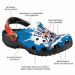 custom oklahoma city thunder splatter pattern crocs fashion forward
