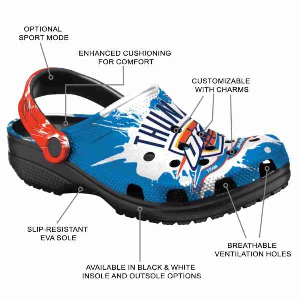 custom oklahoma city thunder splatter pattern crocs new arrival