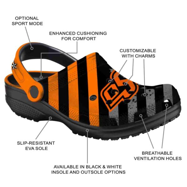 custom oklahoma state cowboys star spangled graphic crocs new arrival