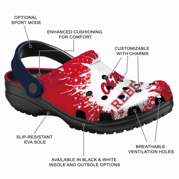 custom ole miss rebels splash art clog new arrival