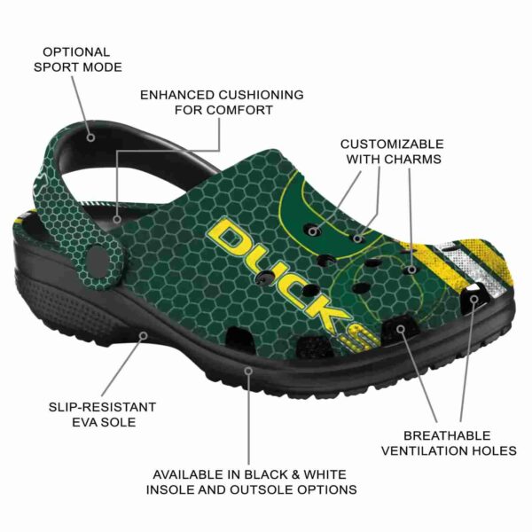 custom oregon ducks contrasting stripes crocs new arrival