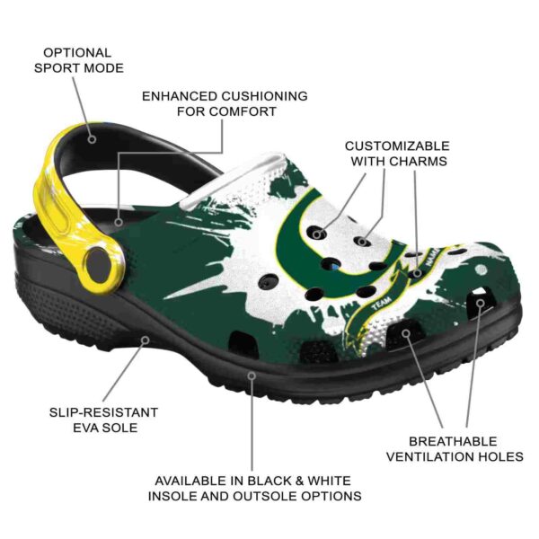 custom oregon ducks splatter pattern crocs new arrival