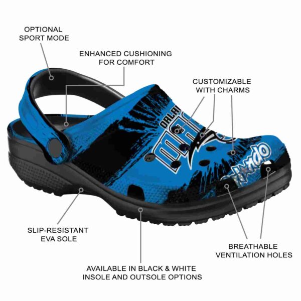 custom orlando magic paint splatter graphics clog new arrival