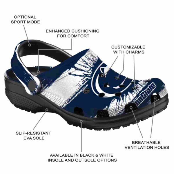 custom penn state nittany lions paint splatter graphics crocs new arrival