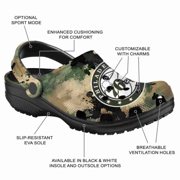 custom philadelphia 76ers camouflage craze clog new arrival