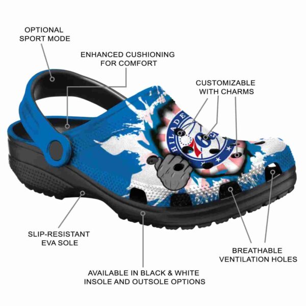 custom philadelphia 76ers gripping hand clog new arrival