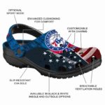 custom philadelphia 76ers star spangled side pattern clog best selling