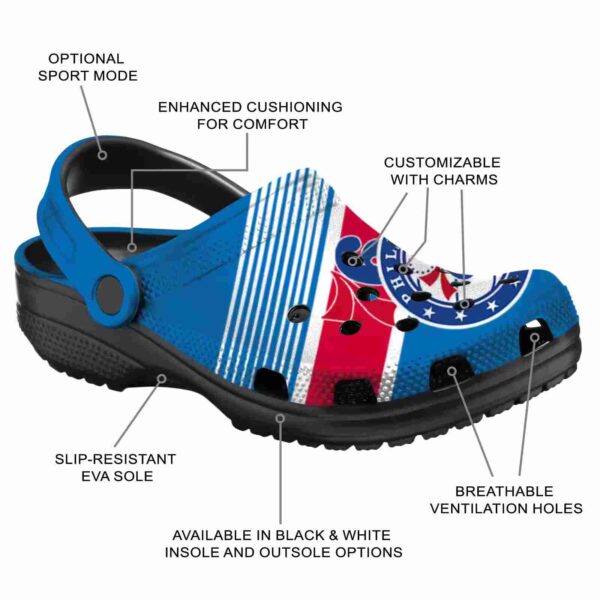 custom philadelphia 76ers vibrant dual tone clog new arrival