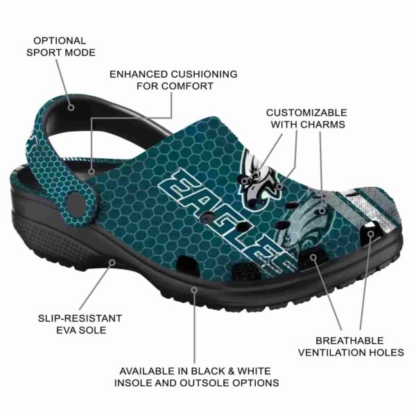 custom philadelphia eagles contrasting stripes crocs new arrival