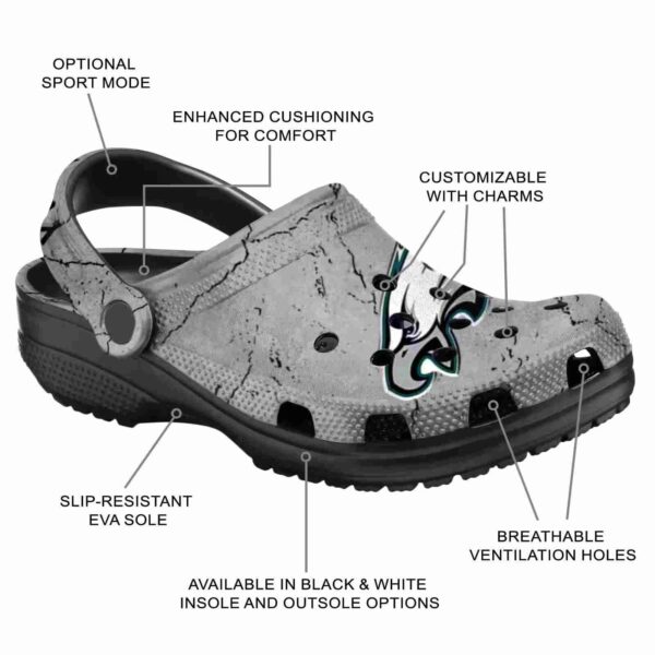 custom philadelphia eagles cracked texture crocs new arrival