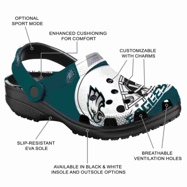custom philadelphia eagles football helmet crocs new arrival