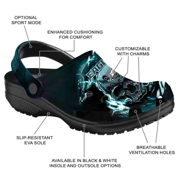 custom philadelphia eagles gothic skull crocs new arrival