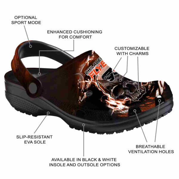 custom philadelphia flyers gothic skull clog new arrival