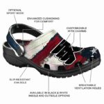 custom philadelphia flyers patriotic stripes clog best selling
