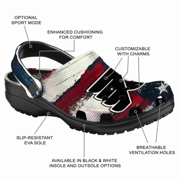 custom philadelphia flyers patriotic stripes clog new arrival
