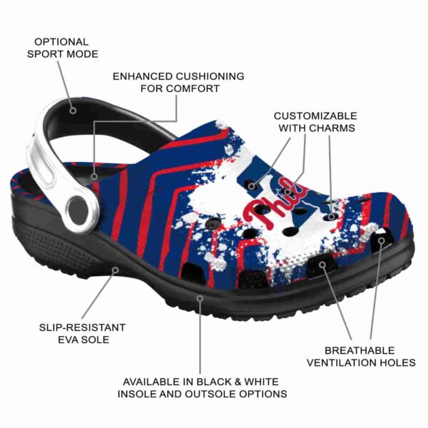 custom philadelphia phillies zigzag paint burst crocs new arrival