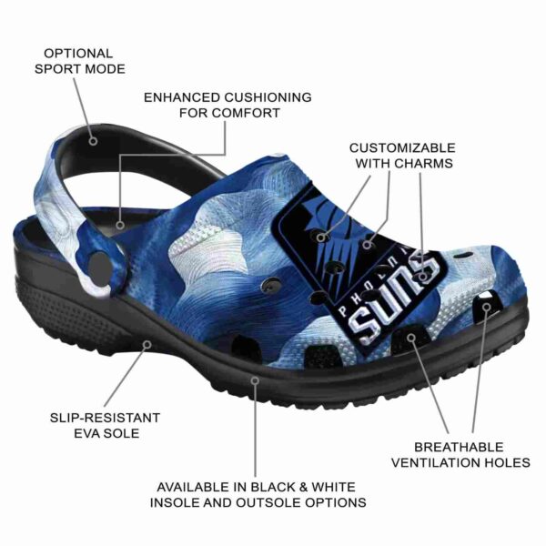 custom phoenix suns ocean waves clog new arrival