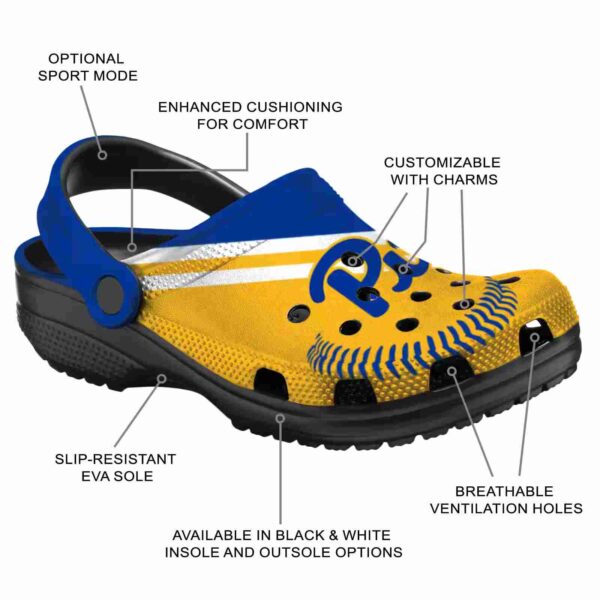 custom pittsburgh panthers baseball motif clog new arrival