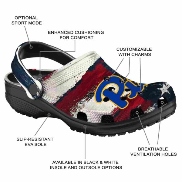 custom pittsburgh panthers patriotic stripes clog new arrival