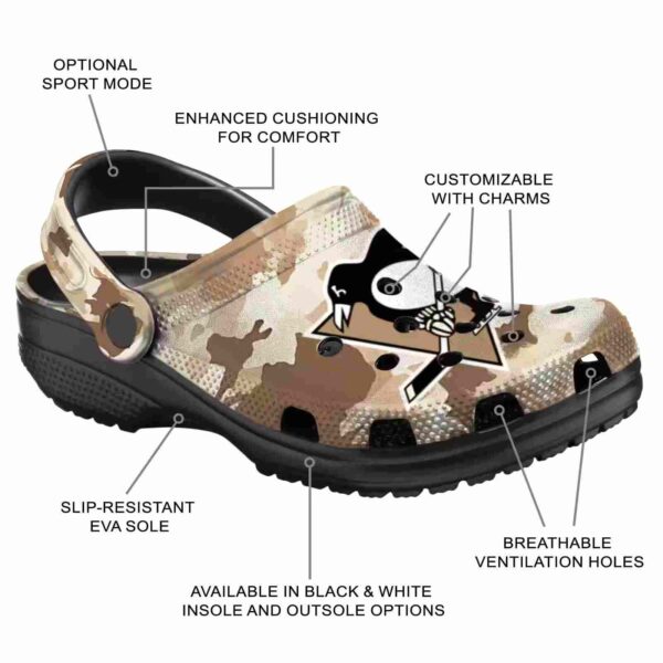 custom pittsburgh penguins desert camo clog new arrival