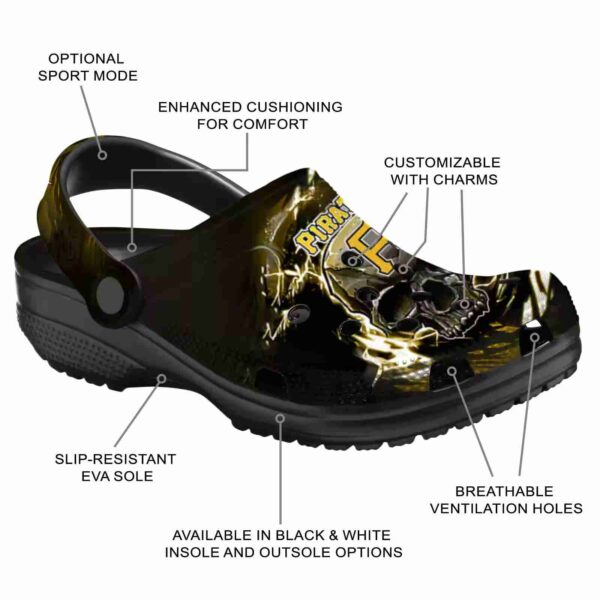 custom pittsburgh pirates gothic skull crocs new arrival