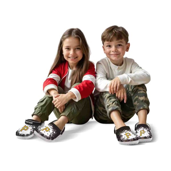 custom pittsburgh pirates splatter background crocs fashion forward