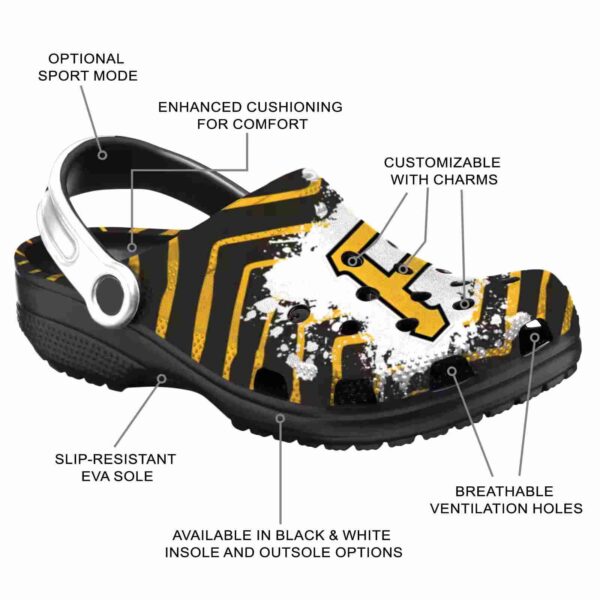 custom pittsburgh pirates zigzag paint burst crocs new arrival