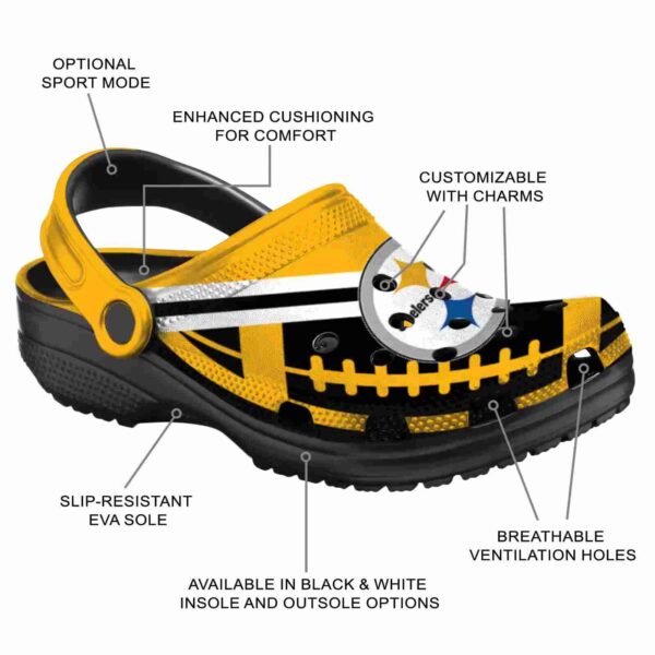 custom pittsburgh steelers football motif crocs new arrival