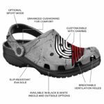 custom portland trail blazers cracked texture clog best selling