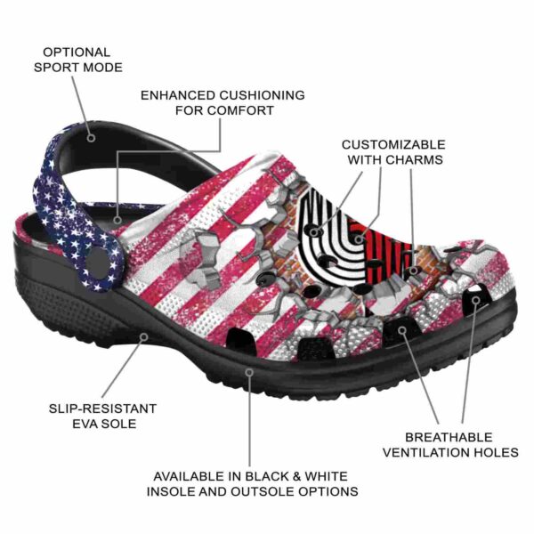 custom portland trail blazers freedom splinter clog new arrival