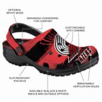 custom portland trail blazers paint splatter graphics clog best selling