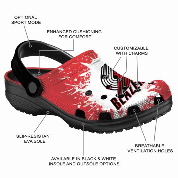 custom portland trail blazers splash art clog new arrival