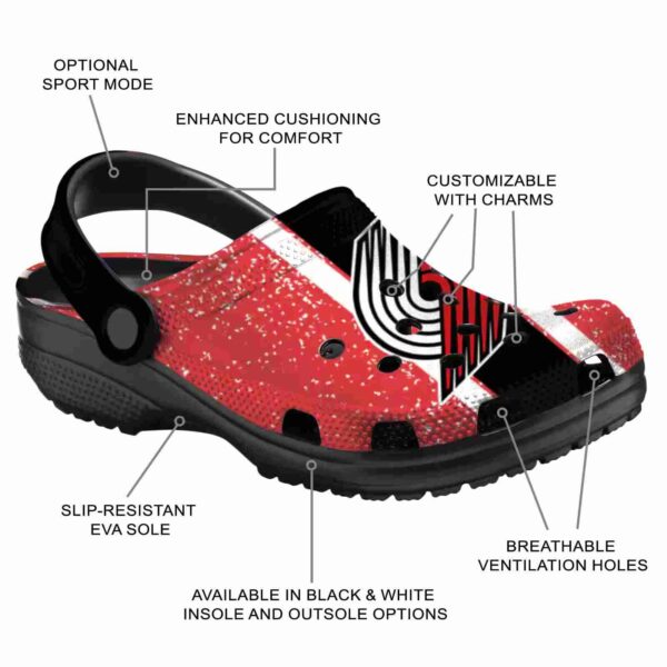 custom portland trail blazers vertical stripes clog new arrival