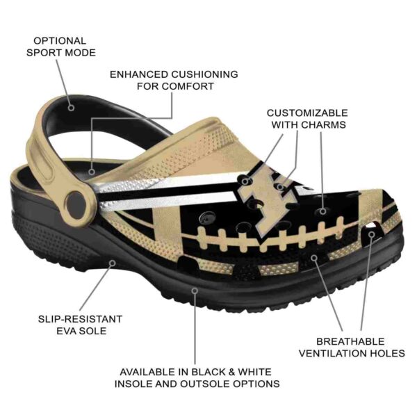 custom purdue boilermakers football motif clog new arrival