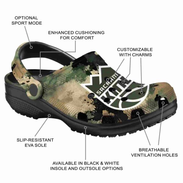 custom sacramento kings camouflage craze clog new arrival