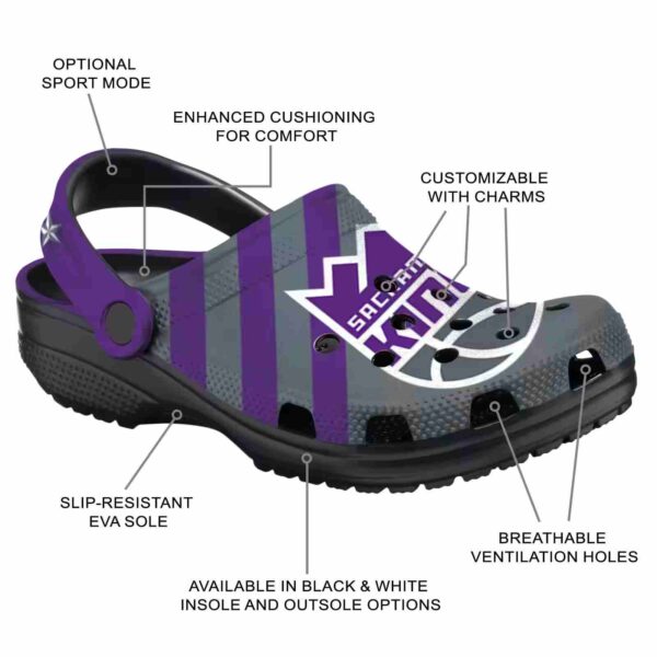 custom sacramento kings star spangled graphic clog new arrival