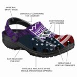 custom sacramento kings star spangled side pattern clog best selling
