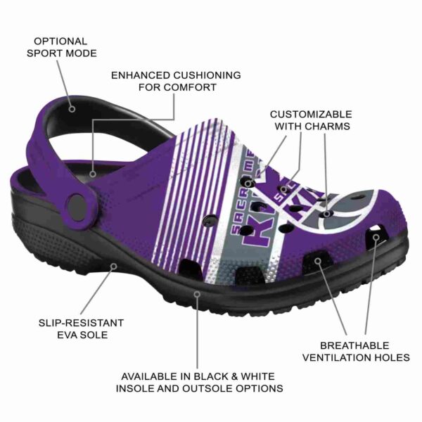 custom sacramento kings vibrant dual tone clog new arrival