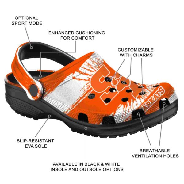 custom sam houston bearkats paint splatter graphics clog new arrival