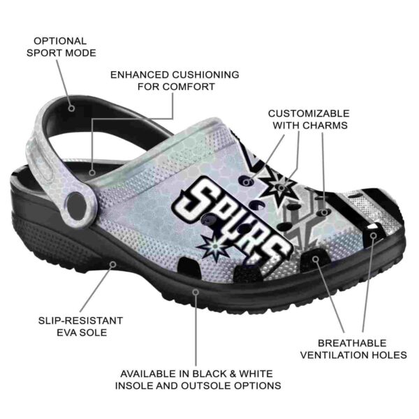 custom san antonio spurs contrasting stripes clog new arrival